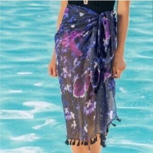 NWOT Peter Som Floral Large Sarong / Scarf / Wrap / Coverup